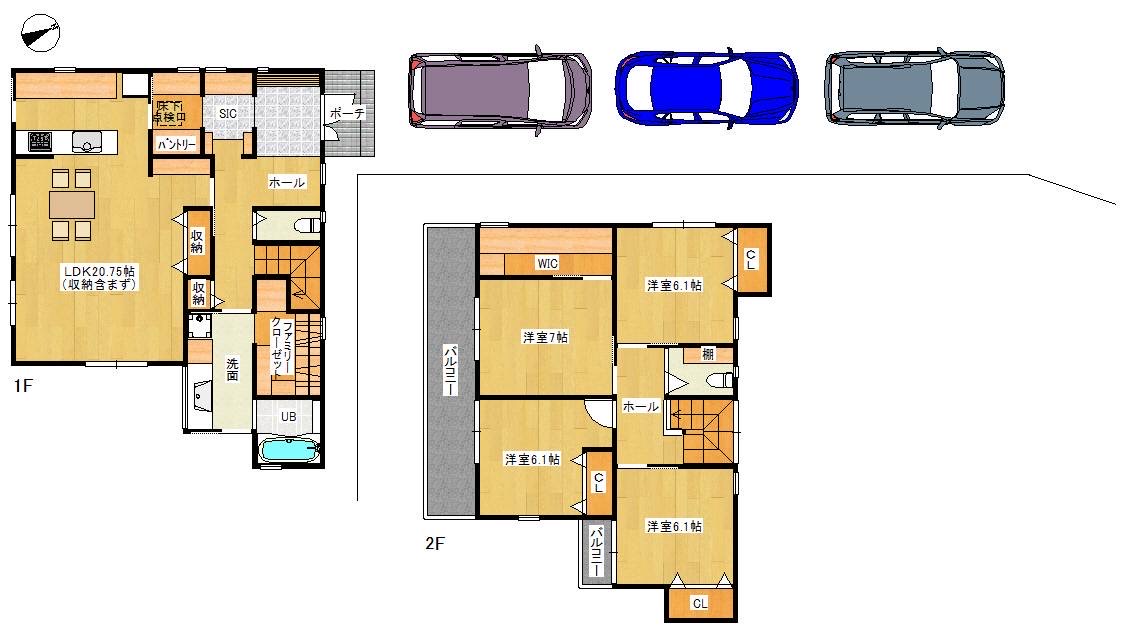 2号地　間取り図